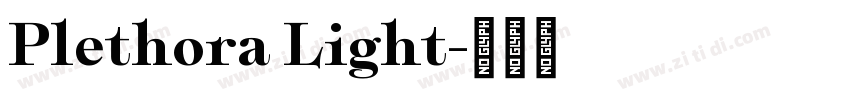 Plethora Light字体转换